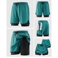 thumbnail image 5 of Bibifish Women's 2-In-1 Shorts Double Layer Unisex Couple Running Outdoor Shorts Workout Shorts, 5 of 6