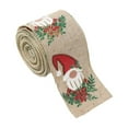 thumbnail image 1 of Lenago Ornament,Home Decoration Composite Fashion Linen Christmas Ribbon Boutique Ribbon Decoration Christmas Tree Printing Ribbon 2m, 1 of 3