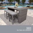 thumbnail image 2 of TK Classics OASIS-BARTABLE-BACKLESS-6 Oasis Bar Table Set with Backless Barstools Outdoor Wicker Patio Furniture, Grey Stone - 7 Piece, 2 of 5
