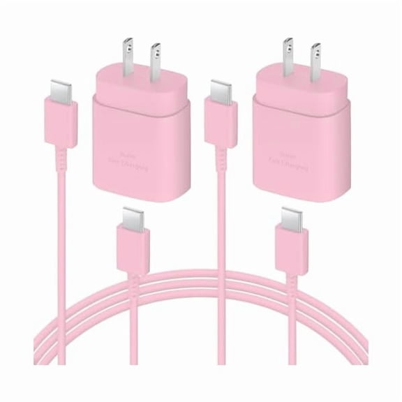 Eryueer AISNI USB C Charger, 2 Pack 25W Type C Charger Fast Charging with USBC Charger Cable 6 FT Android Phone Charge Compatible with Galaxy S25/ /S24/S23 /S22/S21/S20/Phone 17 16 15 Pro Max 16 15