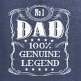 thumbnail image 5 of Wild Bobby, No. 1 Dad Genuine Legend Father's Day Unisex Crewneck Sweatshirt, Vintage Heather Navy, Small, 5 of 6
