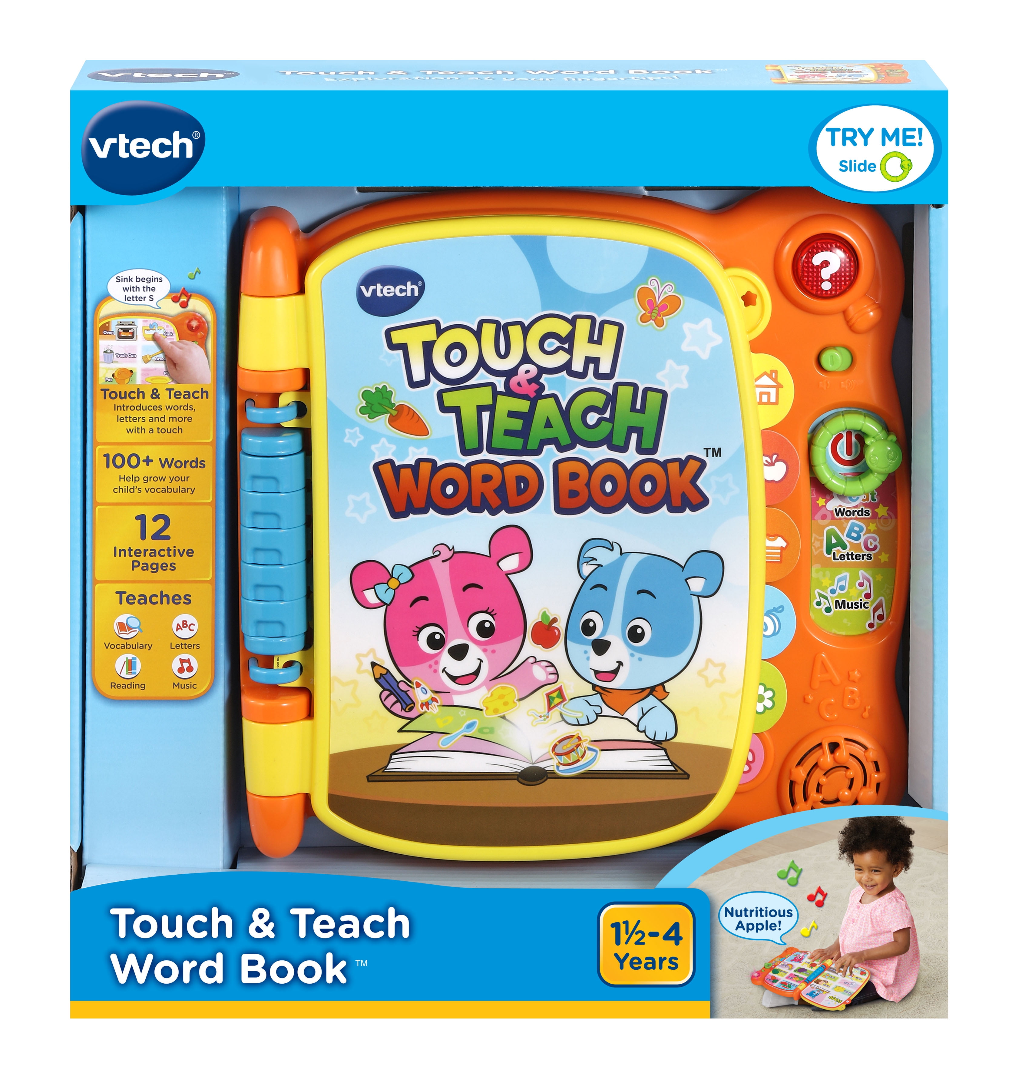 VTech Touch and Teach Word Book Electronic 12 Pages 6 Categories 3 Functions for sale online 