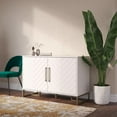 thumbnail image 1 of CosmoLiving Herringbone Console Unit, White, 1 of 7
