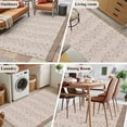 thumbnail image 5 of Rectangle Area Rugs 2.7 x 5 Ft, Beige Pink Floral Non-Slip Residential Carpet, Spring Flowers Indoor Crawling Mats Runner Rugs for Living Room/Dining Room/Bedroom, 5 of 8
