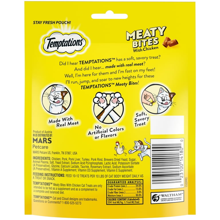 Temptations cat clearance treats nutrition facts