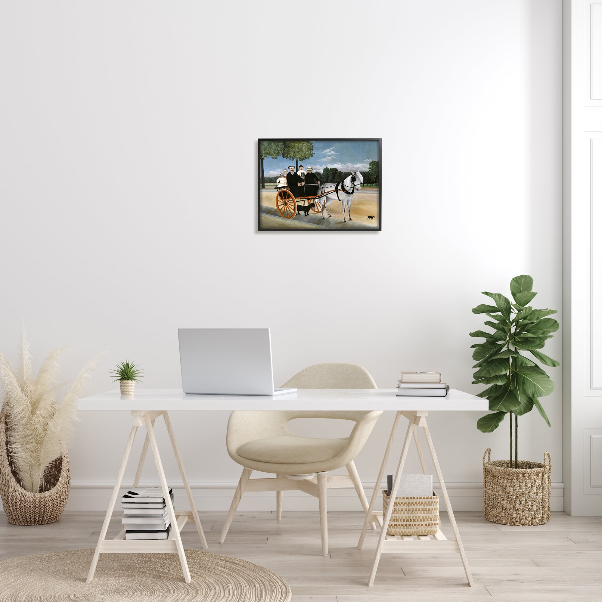 Stupell Industries La Carriole du pere Junier Henri Rousseau Painting Painting Black Framed Art Print Wall Art, Design by one1000paintings