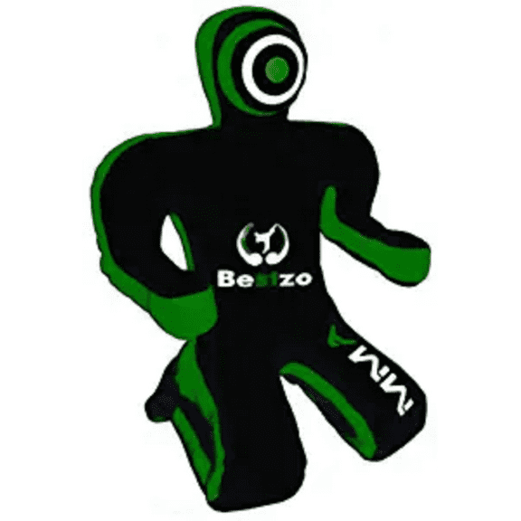 Bestzo MMA Grappling Dummy Brazilian Jiu Jitsu Dummy Wrestling Grappling BJJ Dummy Black, Judo Punching Bag Throwing Dummy for Karate, Boxing Training Synthetic Leather Green 70 in (6 ft)
