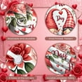 thumbnail image 4 of Red Heart Valentine's Day Banner Romantic Love Display Pink Cherry Blossom Teddy Bear Heart Backdrop for Valentine's Party Romantic Celebration Couples Gathering, 4 of 9