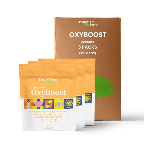 Detergente para ropa en polvo Truly Free OxyBoost, paquete de 3