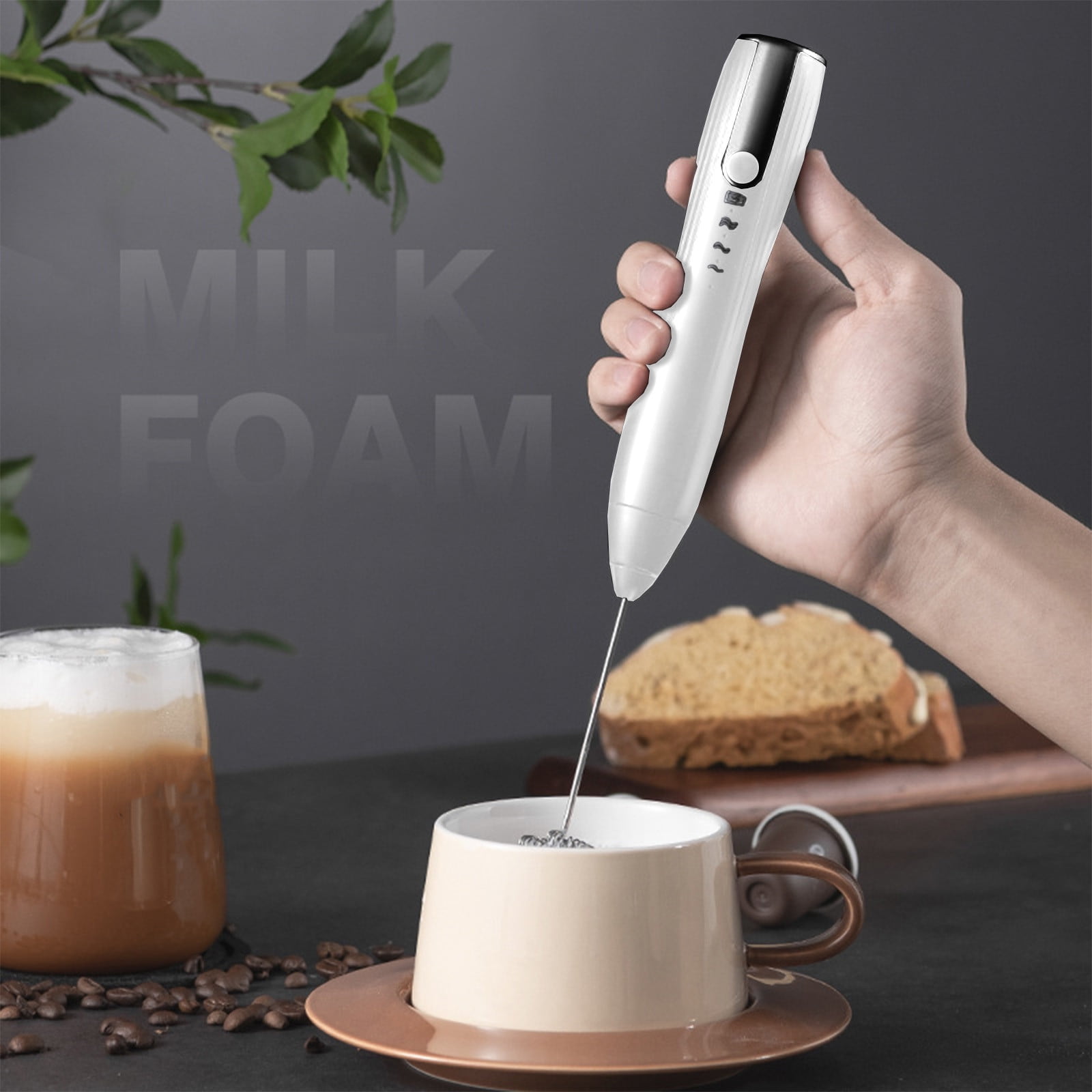 Werulen First Time Home Needs Savings Clearance Powerful Milk Frother Handheld Foam Maker For Lattes Whisk Drink Whisk For Coffee Mini Foamer For Cappuccino Frappe Matcha Hot Chocolate Coffee Creamer
