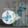 thumbnail image 5 of Blue Hydrangeas Shower Curtain 72 x 72 Inch, Spring Floral Daisy Shower Curtain Butterfly Shower Curtain Bathroom Decor, Polyester Fabric Waterproof with Hooks, 5 of 6
