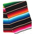 thumbnail image 1 of Mexitems Large Authentic Mexican Blanket Colorful Serape Blanket 7' X 5' (Pick Your Color) (Black), 1 of 3