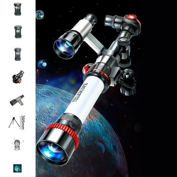 MIXFEER Outdoor Telescope High Clear Astronomical Refracting Telescope Science Teaching with 20X 30X 40X Magnification Eyepieces Tripod for Beginners