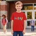 thumbnail image 2 of Tfken Boys Soft Comfy Tops Daily Wear Travel Fashion Tshirts Short Sleeve Casual Print Graphic T-Shirts Summer Tees Children Trendy Clothes Size 1-2 Years, 2 of 5