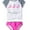 PINK NAVY, variant on Girls' 2-Piece Rashguard and Swim Bottoms Set