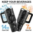 thumbnail image 3 of 40oz Halloween Tumbler with Lid & Straw - Spider Web Gothic Stainless Steel Cup | Spooky Gift for Adults, Men & Women | Goth Halloween Gift, 3 of 6