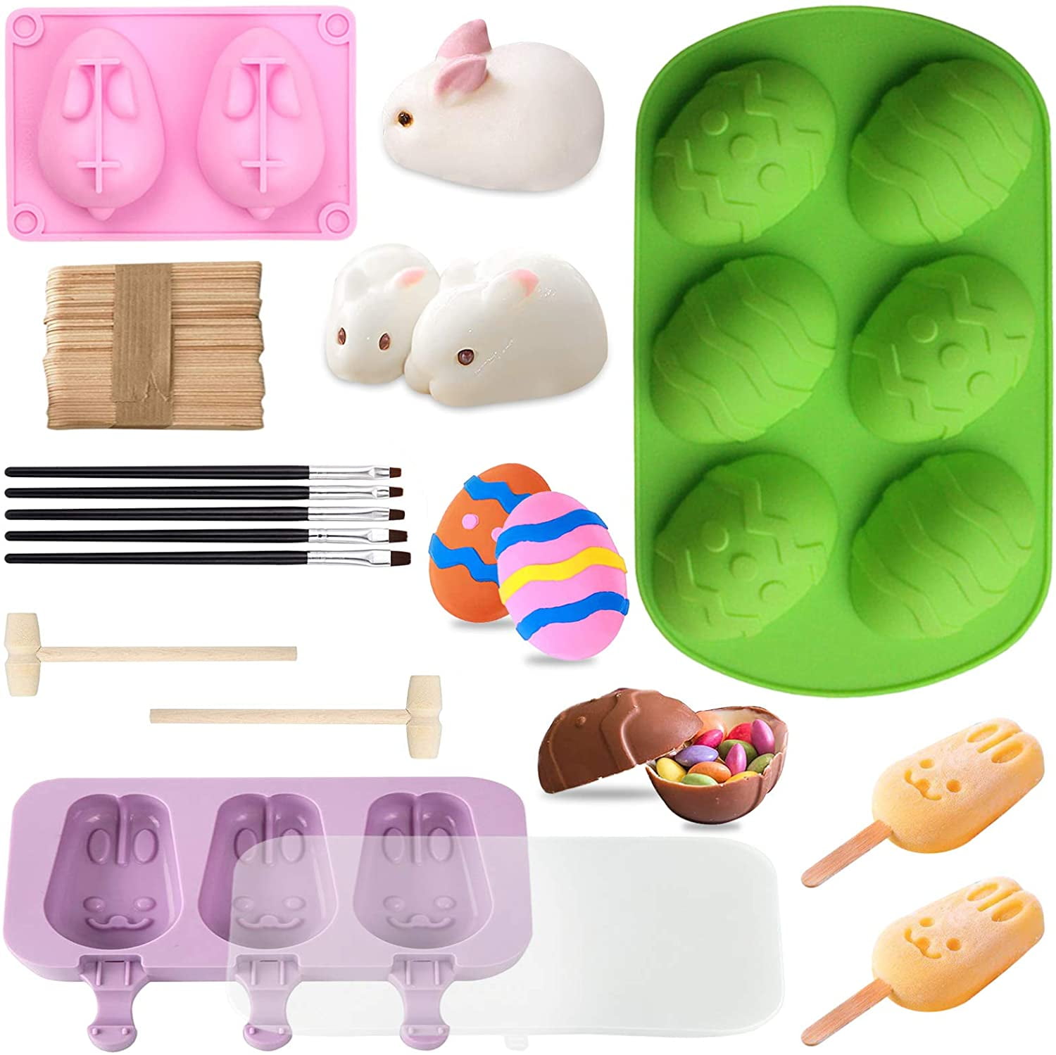 Crafts at Home Free Shipping! Make Candy Bunny in Egg Lollipop Lolly Mold 
