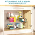 thumbnail image 7 of Sindcom 3 Pack Bathroom Plastic Storage Organizer, 2 Tier Clear Under Sink Organizers Vanity Countertop Storage Container, 7 of 7