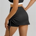 thumbnail image 6 of Aihuaihua Tennis Skirts for Women Bodycon Casual Mini Skirts Adjust Drawstring Ruched Short Skirt Club Skirt Black XL, 6 of 6