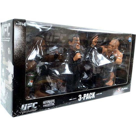 UFC Ultimate Collector Versus Quinton Jackson Vs. Wanderlei Silva with Bruce Buffer (Red Tie) Action Figure 3-Pack