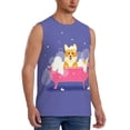 thumbnail image 2 of Easygdp Dog Washes in a Pink Bath Men's Breathable Tank Tops Sleeveless Sporty T Shirts for Basketball, Mountaineering, Bodybuilding -Small, 2 of 8