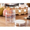 thumbnail image 3 of 12 oz Clear Plastic Straight Sided Jar with Metal Silver Overshell Lid (12 pack), 3 of 4
