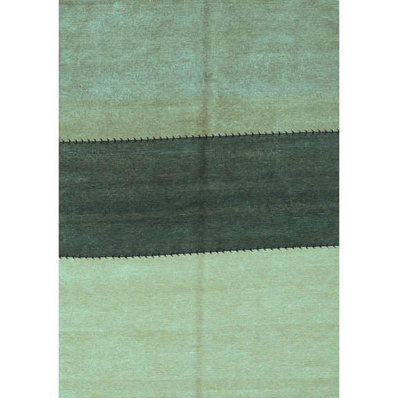 Ahgly Company Indoor Rectangle Abstract Light Blue Contemporary Area Rugs, 3' x 5'