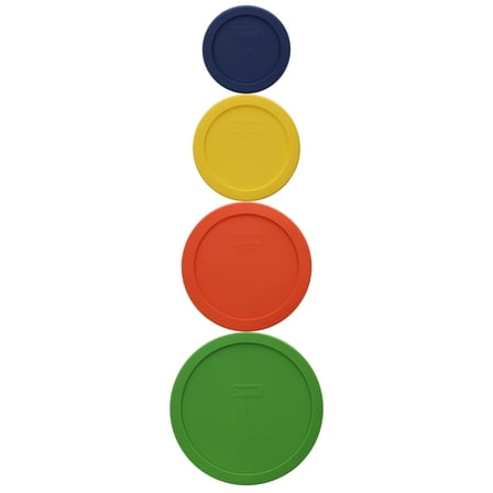 Pyrex Love Bird Themed 4-Piece Lid Bundle for 1, 2, 4, and 7-Cup Glass Bowls