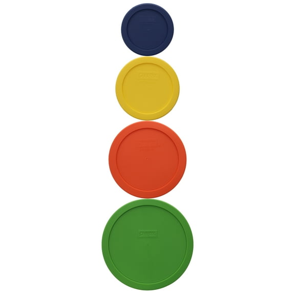 Pyrex Love Bird Themed 4-Piece Lid Bundle for 1, 2, 4, and 7-Cup Glass Bowls