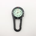 thumbnail image 4 of Black Clip-on Watch Night Light Alloy Unisex Backpack Buckle Belt fob Watch Black with White dial Ideal for Doctors Nurses, 4 of 5
