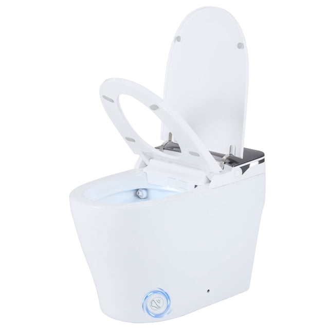 Costway ADA Hauteur Toilette Électrique Monobloc avec Jet de 1000 G. Réservoir et Pompe Intégrés