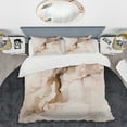 thumbnail image 2 of Designart "Delicate Marble Brown Abstract I" Abstract Bedding Covert Set - Abstract Marble Brown Abstract Bed Set With 2 Shams, 2 of 6