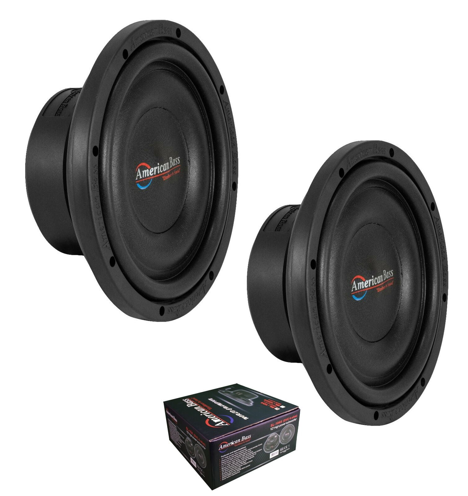 NEW 10" SVC Subwoofer Bass.Speaker.4 ohm.Shallow Depth slim fit Mount.under seat 