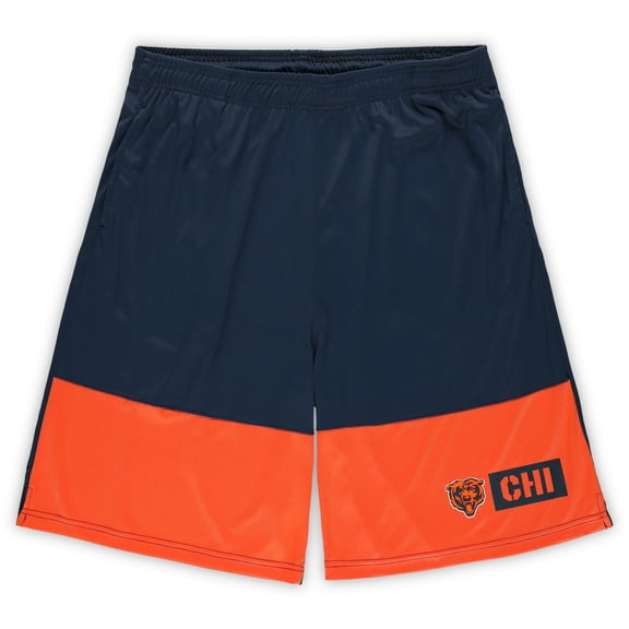 Men's Fanatics Navy/Orange Chicago Bears Big & Tall Best of the Best Performance Shorts