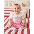 thumbnail image 5 of My First Easter Baby Girl Outfit Bunny Long Sleeve Romper + Layered Ruffle Bloomers Tutu Skirt Shorts + Socks + Headband 4Pcs Cute Clothes Set, 5 of 9