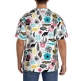 thumbnail image 7 of Goofa Dinosaur Printed Men's Casual Short-sleeved Shirt,Lightweight Breathable Button-down,Summer Casual men's top,Versatile Fashion shirt-Medium, 7 of 7