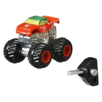 Mini Collectible Die-Cast Metal Hot Wheels Monster Trucks Mystery Box - Huy Fong Sriracha Vehicle ~ Unopened, Identified Mystery Package ~ Includes Truck, Launcher and 2 Stickers