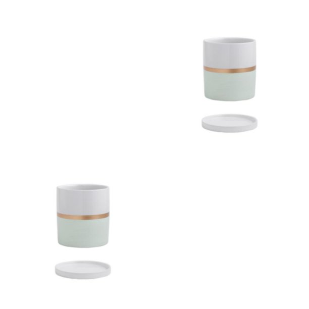 Monstrate Macetas de fácil mantenimiento Garden S Appeal Macetas de cerámica sin esfuerzo Maceta de cerámica azul claro 11*11 azul claro 11*11 2piezas