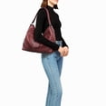 thumbnail image 2 of Vonmay Hobo Bag for Women Classic Buckled Shoulder Bag Soft Leather with Zip Pockets, 2 of 6