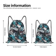 thumbnail image 4 of Drawstring Backpack - snow board colorful Splash Proof Small Drawstring Gym Bag for Women Men, Cinch Sports String Bag Backpack for Travel Swimming Beach, 4 of 8