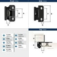 thumbnail image 2 of 1/4 in (6 mm) Overlay Single Demountable, Partial Wrap Oil-Rubbed Bronze Hinge - 2 Pack, 2 of 7