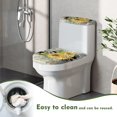 thumbnail image 4 of SEANATIVE Sunflower Toilet Cover Sets for Bathroom Soft & Washable Toilet Lid Dust Cover and Toilet Tank Lid Cover, Toilet Seat Covers Stain Resistant Elastic Edge Replacement Covers, 2pcs, 4 of 7