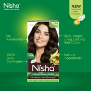 Nisha Creme Hair Color | Permanent Long Lasting Black Hair Dye Colour Kit | Original Black | 60gm / 2.02 Oz