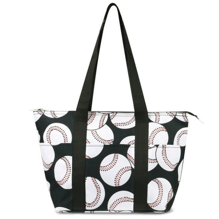 Croco Print Hobo (Insulated Baseball Print Zip Closure Shoulder Lunch Picnic Cooler Bag by Zodaca Fashion Tote Carry)