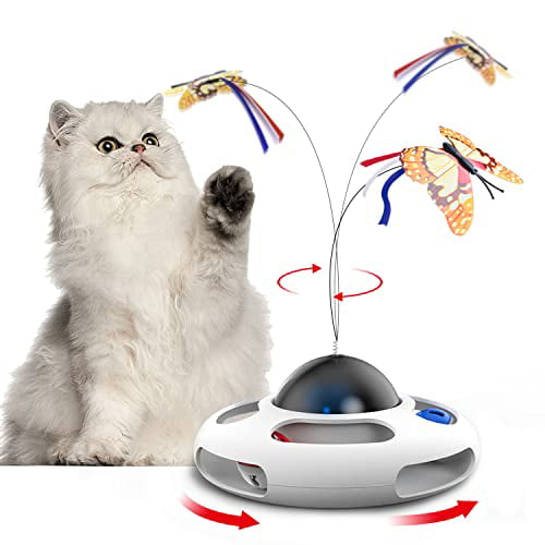 Cat Toys Jingle Balls Bells Kitten Kitty Play Toy Stripe Mice String Tail Catnip 