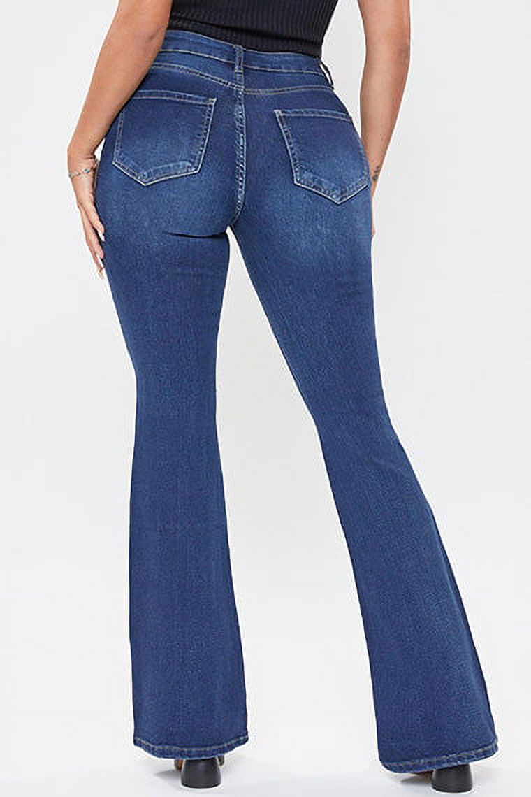 YMI Junior's Classic High Rise Flare Bell Bottom Jeans - Tall Long ...