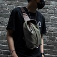 thumbnail image 5 of Hukapapa Bolso de Lona de Ocio Bolso Colgado en el Pecho-Cartero Estudiante Simple Bolso Masculino Colgado hacia atrásVerde, 5 of 5