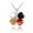 Black and Red, variant on Fashion Austrian Crystal Four Leaf Clover Pendant Necklace