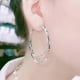 thumbnail image 3 of Aretes de Triple Capa con Luz Fluida, Aretes Grandes de Aguja de Plata 925 para Mujer, Aretes y Aretes de Plata Simples y Versátiles, 3 of 10