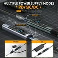 thumbnail image 4 of FNIRSI HS-02A 100W Smart Soldering Iron Kit with 6 Tips - Portable Thermostatic Welding Tool, 0.96" HD Color Screen, 100-450°C Adjustable Temperature, PD/QC Protocol Support, 9-24V Voltage for Home, 4 of 7